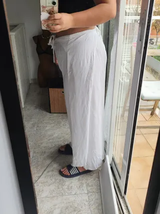 Pantalones marroquíes de algodón blancos