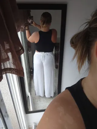 Pantalones marroquíes de algodón blancos