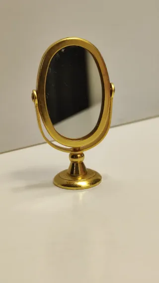 Specchio in ottone vintage miniatura