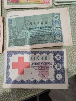 Colección Lotería Nacional Billetes Antiguos