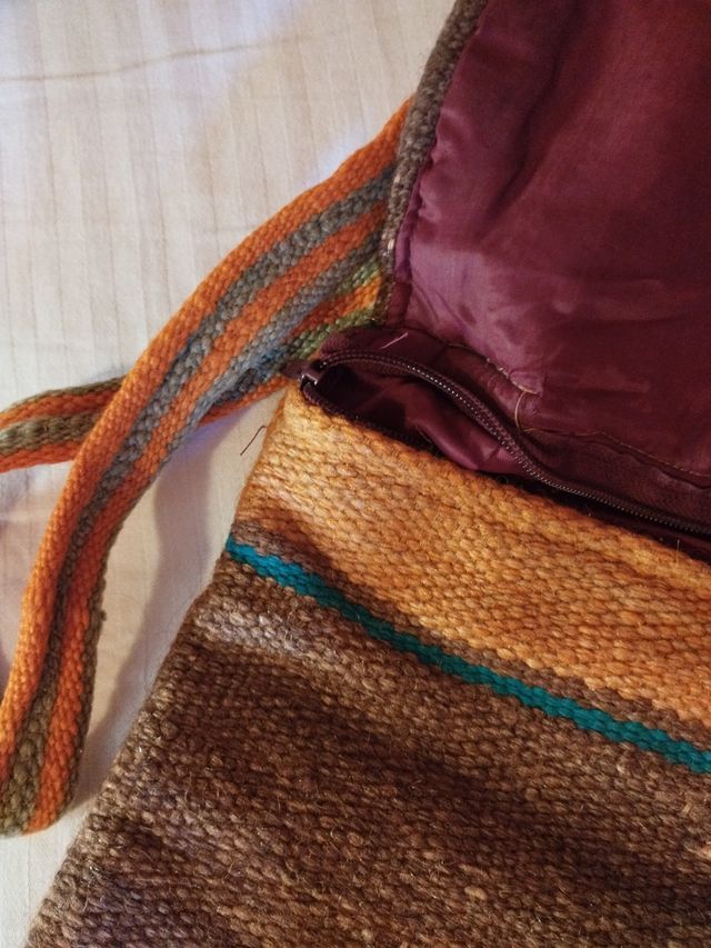 Bolso grande artesanal de lana