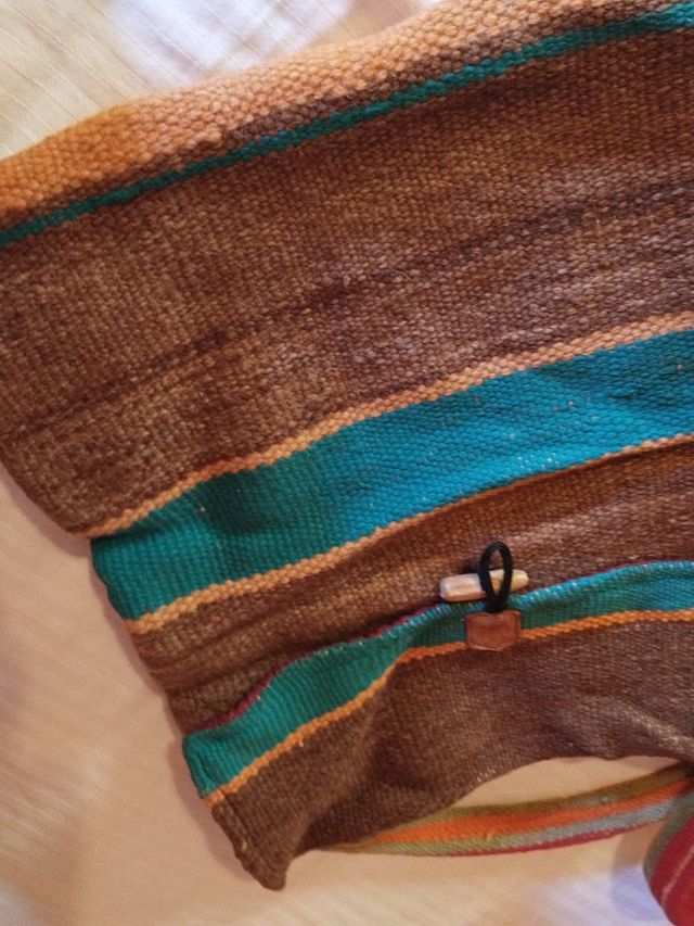 Bolso grande artesanal de lana