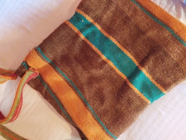 Bolso grande artesanal de lana