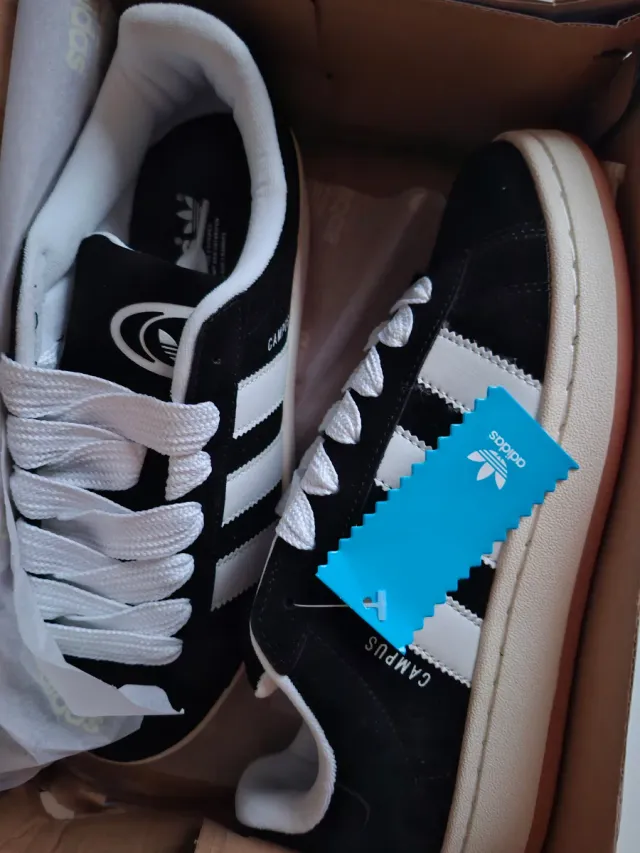 Zapatillas Adidas Campus Negras y Blancas