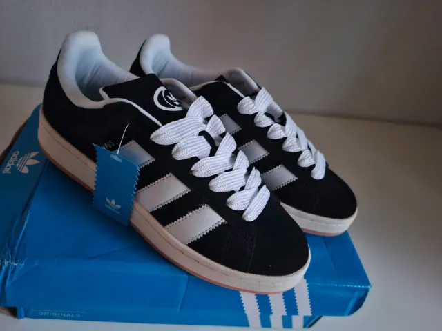 Zapatillas Adidas Campus Negras y Blancas