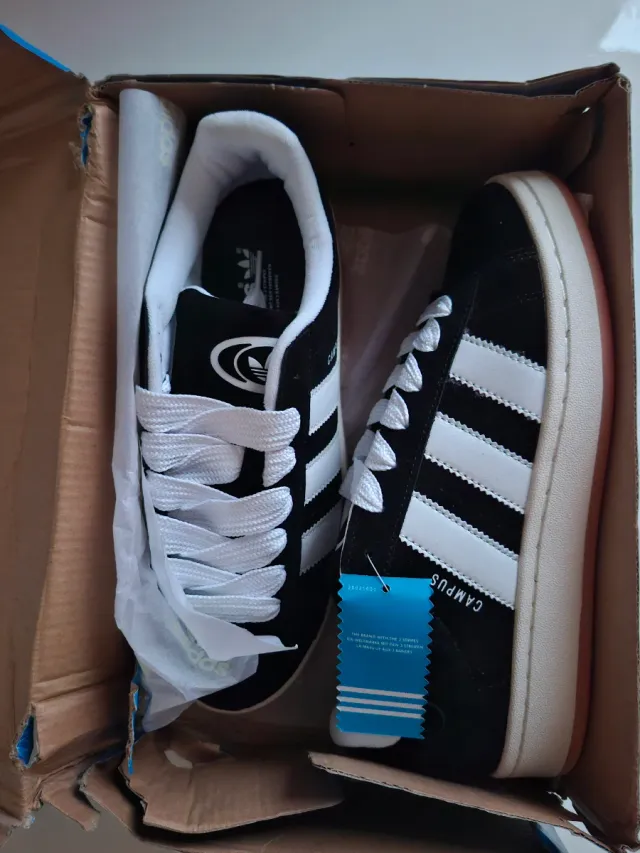 Zapatillas Adidas Campus Negras y Blancas