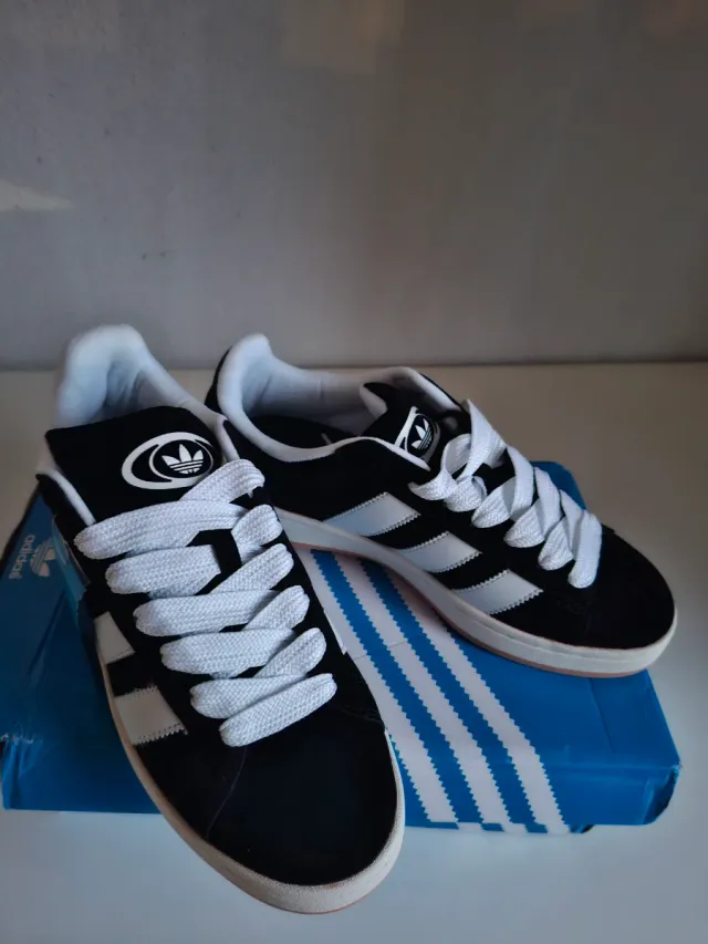 Zapatillas Adidas Campus Negras y Blancas