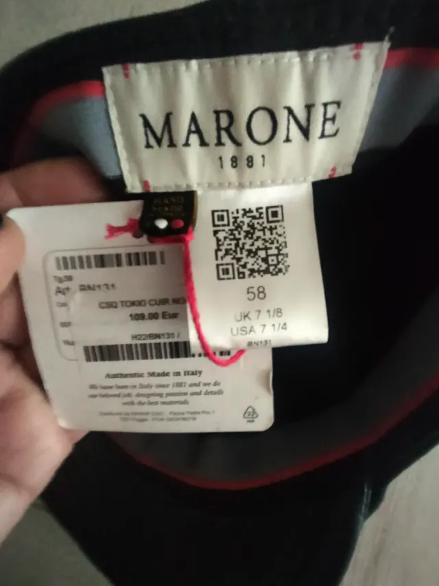 Gorra de piel MARONE 1881 Negra