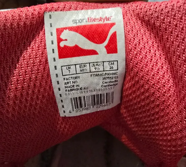 Tênis Puma High Top Branco e Vermelho