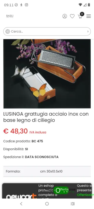 Grattugia Lusinga legno e acciaio