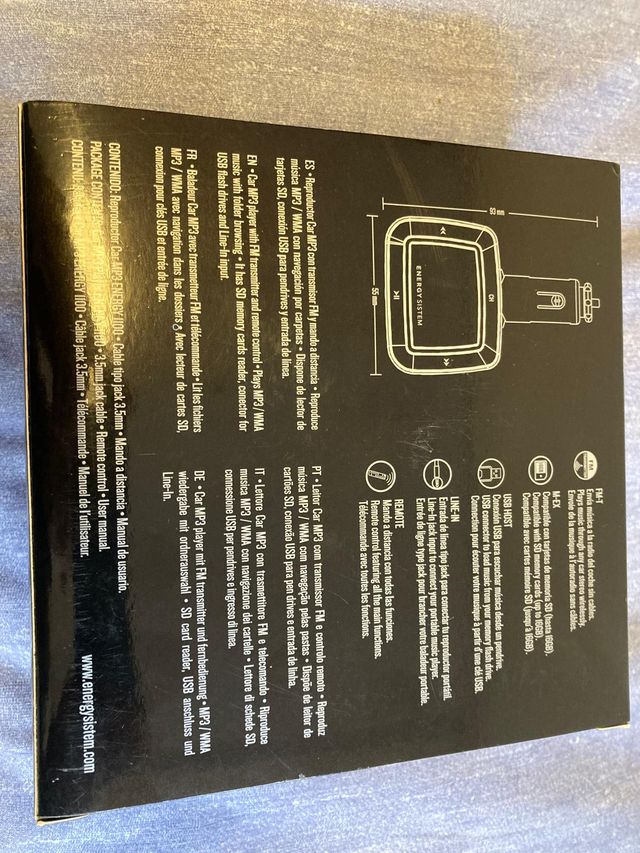 Emisor FM Coche ENERGY SISTEM Negro