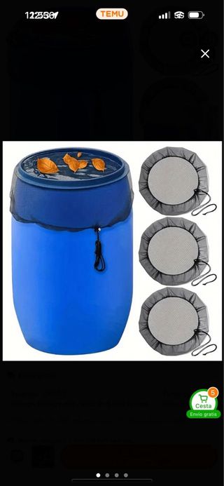 Malla para bidón adaptable