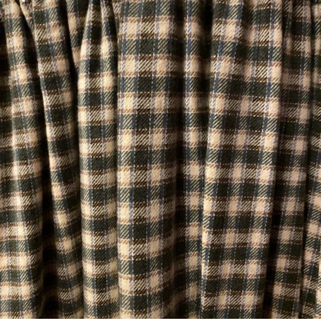 Vestido largo de cuadros beige y negro