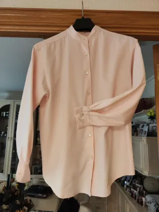 Camisa rosa cuello mao talla 44