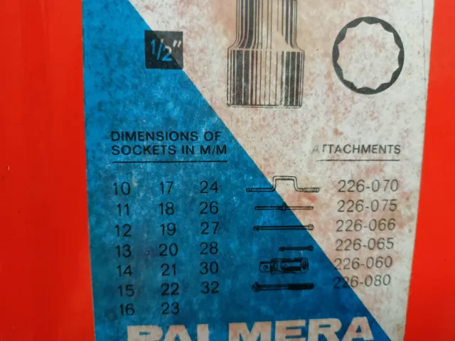 Juego Llaves Vaso PALMERA Chrome Vanadium