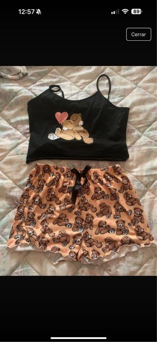 Pijama Verano Oso Corazón