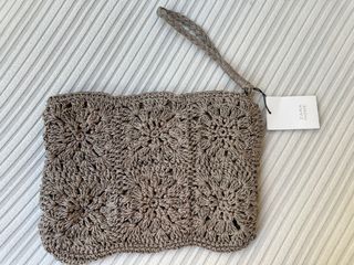 Bolso Clutch Crochet Zara Home Marrón