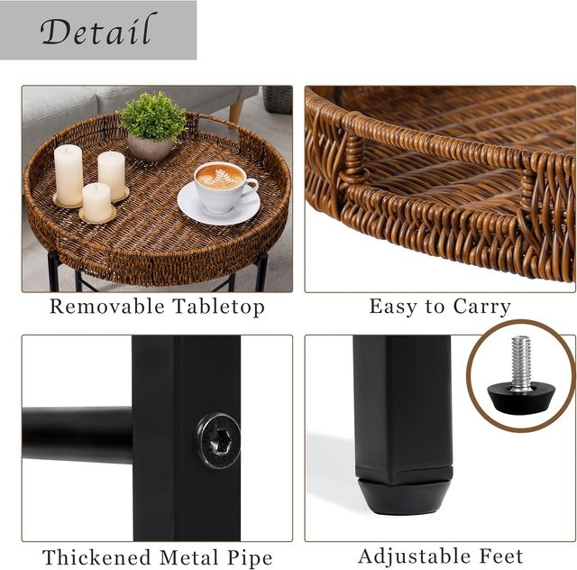 Mesa auxiliar redonda