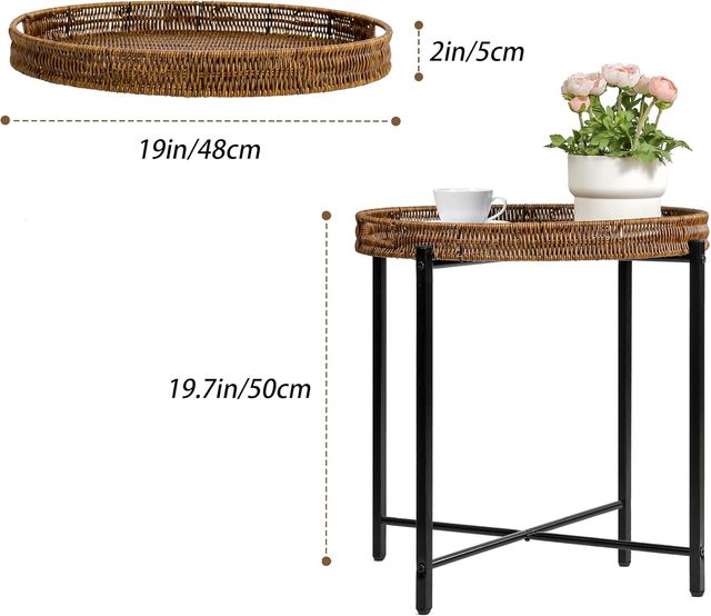Mesa auxiliar redonda