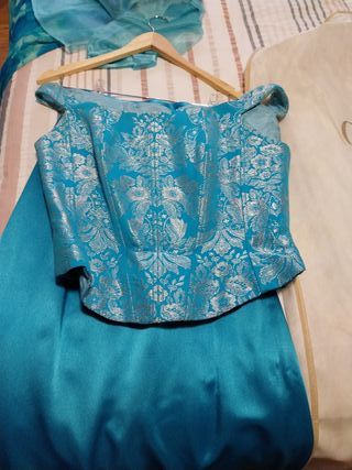 Vestido azul dos cuerpos talla 46 Rope Botella