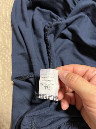 Vestido azul con perlas talla única