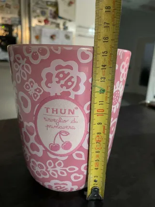 Vaso Thun Rosa con Motivo Floral