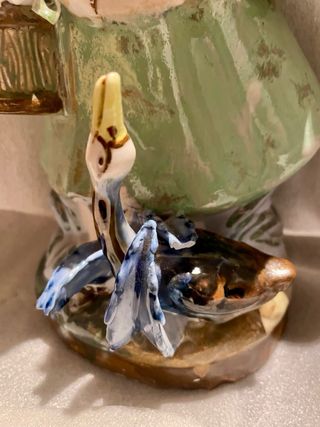 Fina porcelana campesina cestos flores/patos