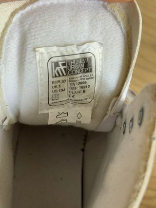 Patines infantiles blancos talla 33