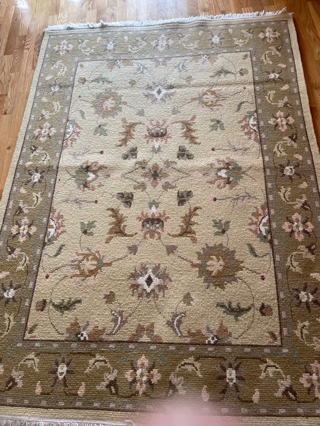 Alfombra Persa Beige y Verde