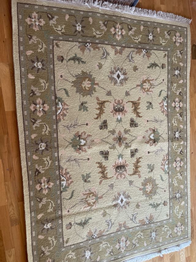 Alfombra Persa Beige y Verde