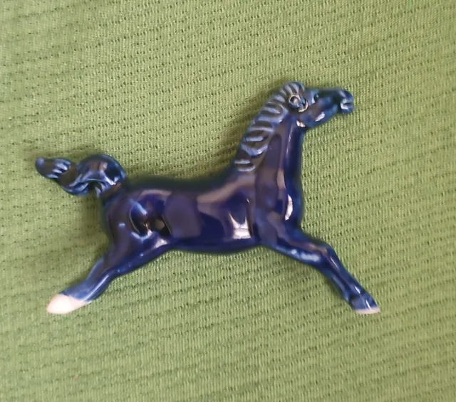 Figuras de caballos vintage azul