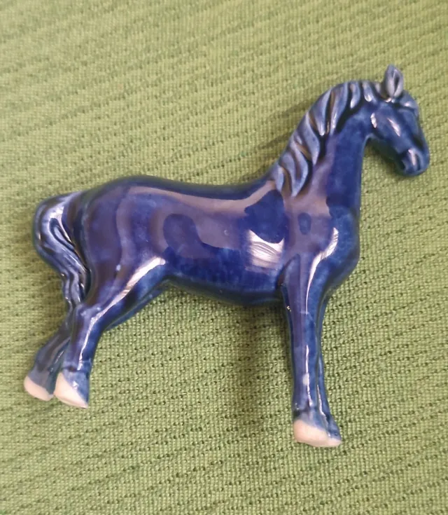 Figuras de caballos vintage azul