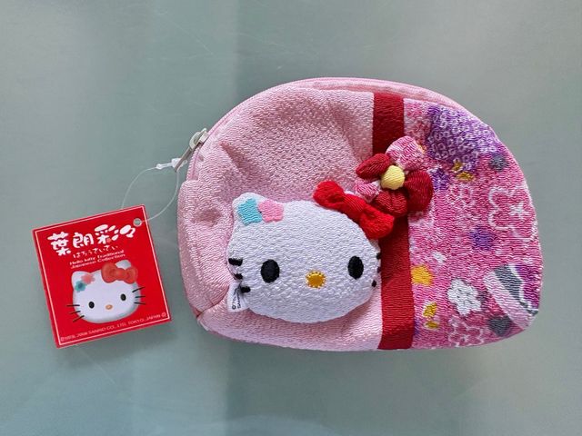 Monedero cartera Hello Kitty kimono rosa