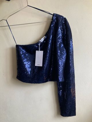 top fiesta con lentejuelas