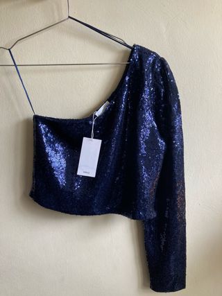 top fiesta con lentejuelas