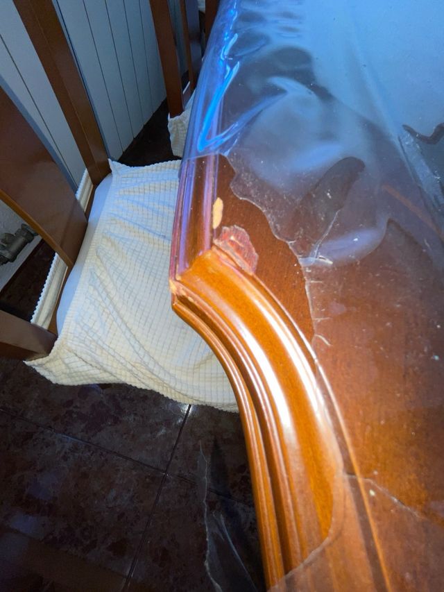 Mesa de comedor extensible de madera