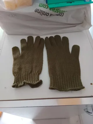 Guantes verde oliva ejército español.Años 80.