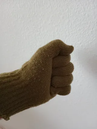 Guantes verde oliva ejército español.Años 80.