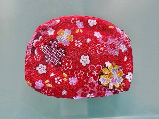 Monedero cartera Hello Kitty kimono japonés rojo