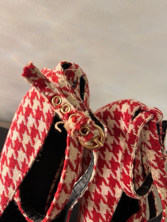 Zapatos de tacón plataforma vichy