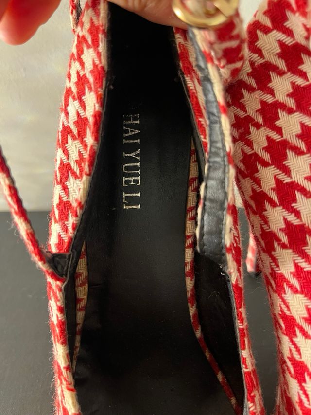 Zapatos de tacón plataforma vichy