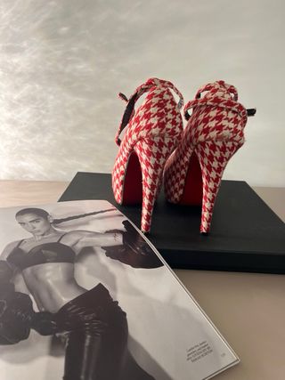 Zapatos de tacón plataforma vichy