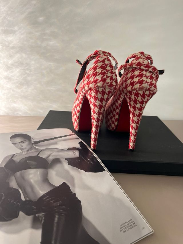 Zapatos de tacón plataforma vichy