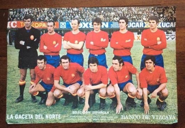 POSTER SELECCION ESPAÑA LA GACETA DEL NORTE AÑO 70