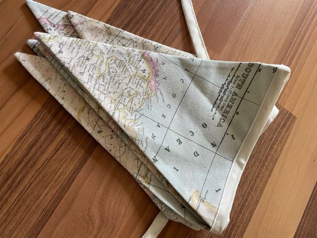 Banderines mapa mundi decoración