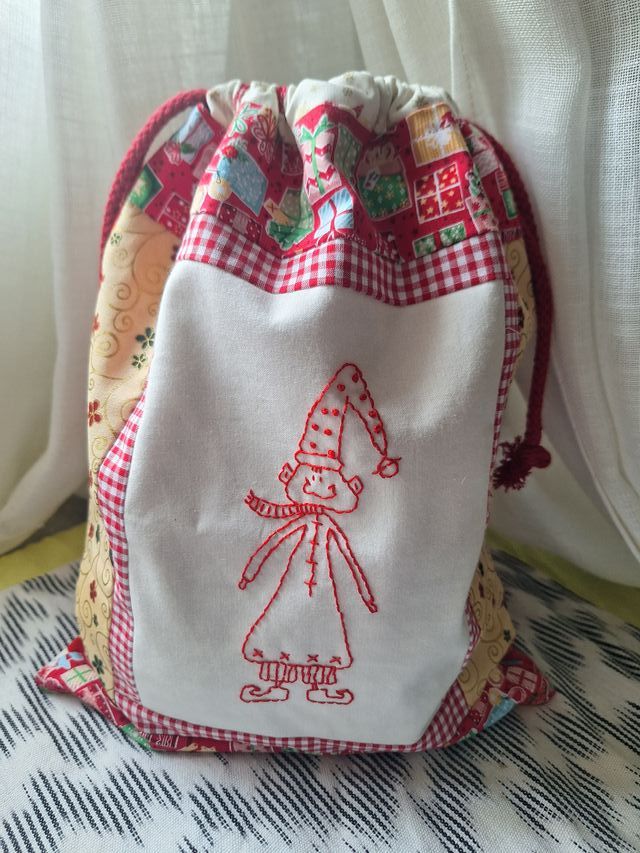 Bolsa Saco Patchwork decoración Navidad