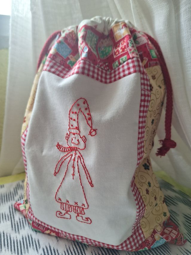Bolsa Saco Patchwork decoración Navidad