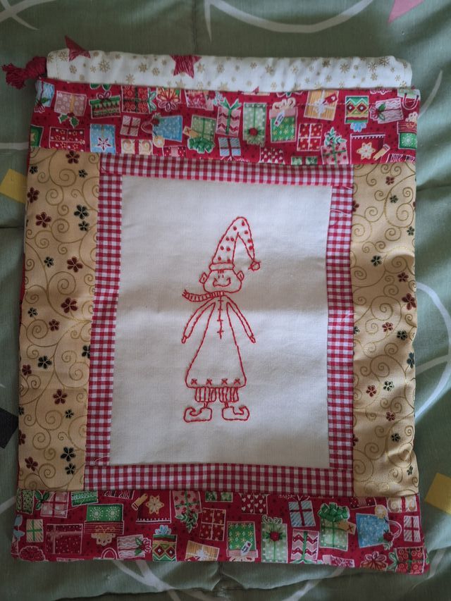 Bolsa Saco Patchwork decoración Navidad