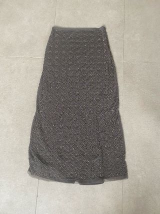 Falda larga de tul y abalorios Zara - Talla S