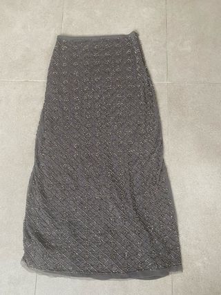 Falda larga de tul y abalorios Zara - Talla S